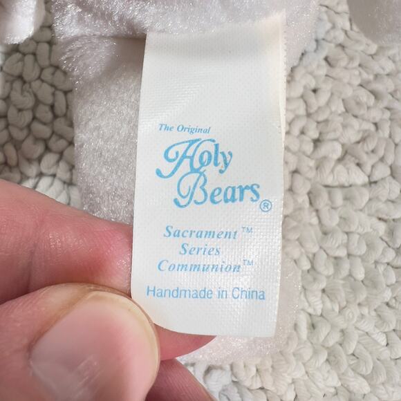 Holy Bears The Original Sacrament Series Communion ~9" Tall 5.75" W White Gold - Picture 8 of 14